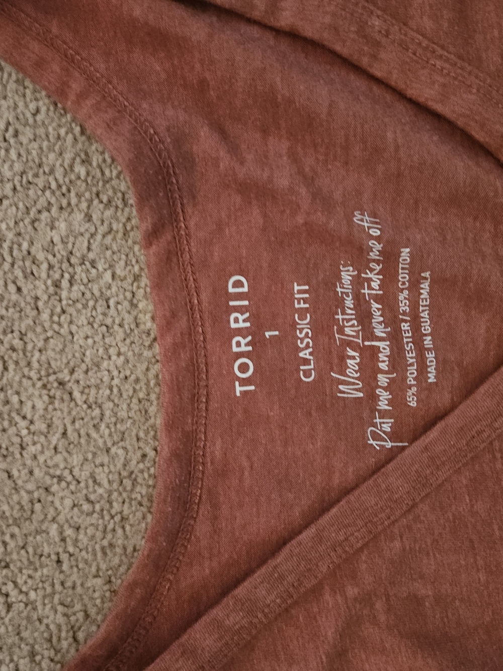 torrid V-Neck Short Sleeve Tee - Rusty Rose - Picture 2 of 3